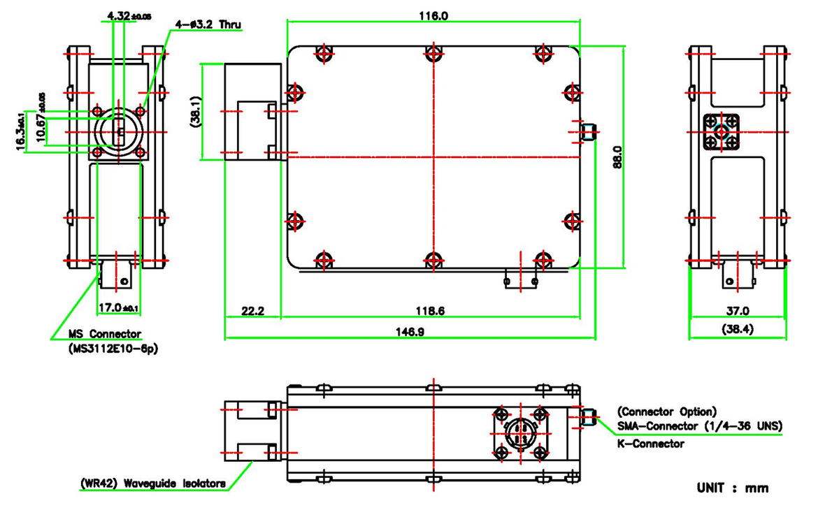 Five-Band Ka-Band Internal Ref LNB