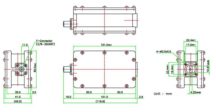 9000 Dual-Band Ka-Band Ext REF LNB